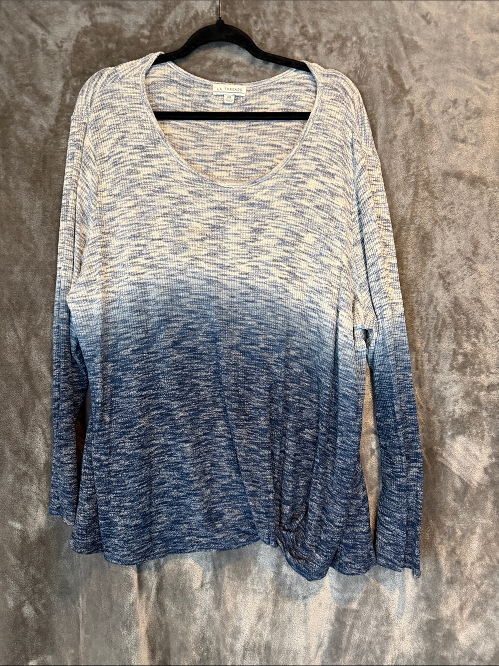LA Made Women's Blue Ombre Scoop-Neck Pullover